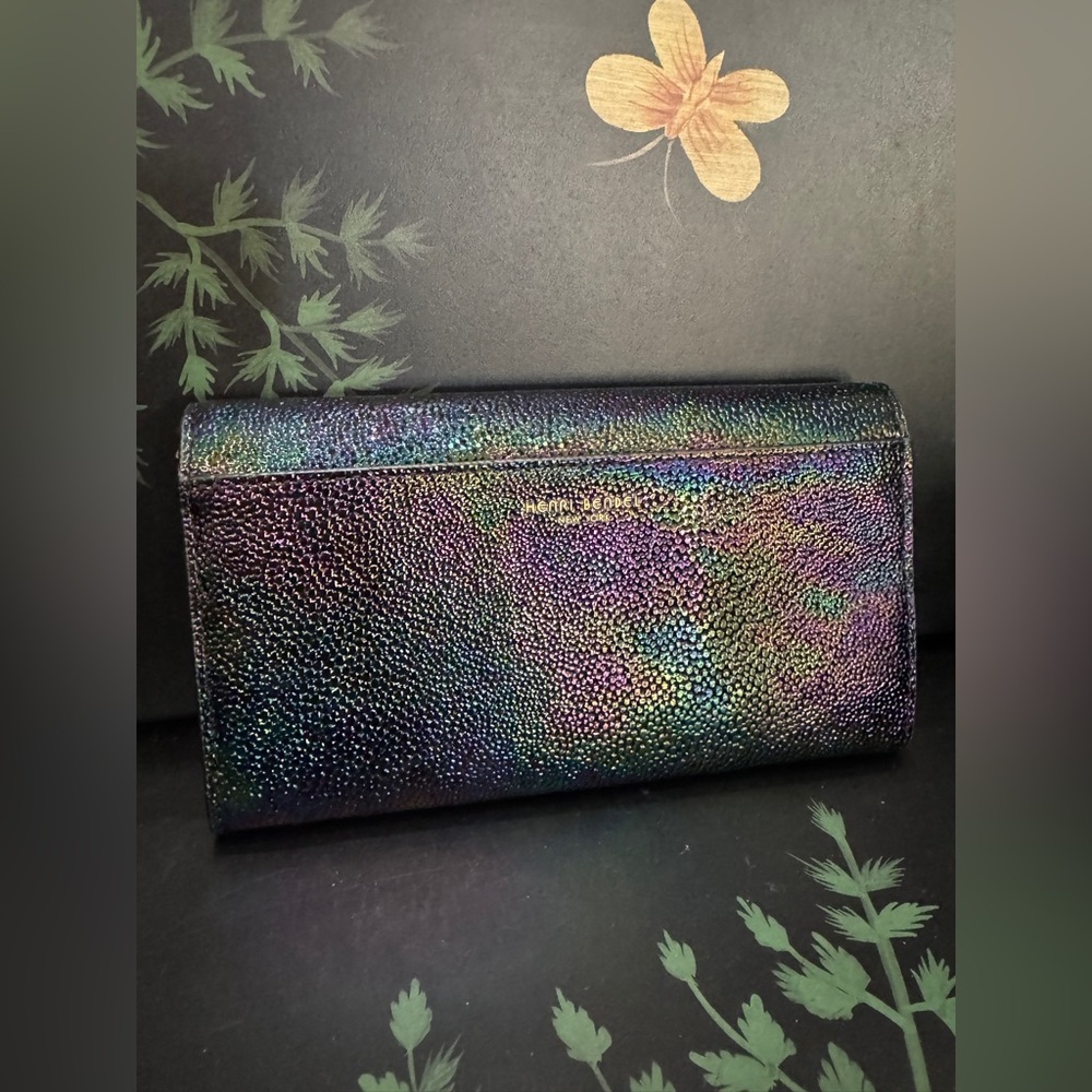 Henri Bendel Belmont Petrol Iridescent Oil Slick Wallet – Limited Edition - Picture 2 of 3